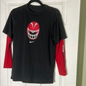 Nike Kids Long Sleeve Tee - Black and Red